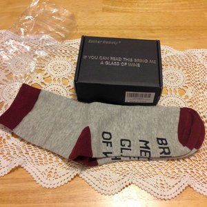 Wine Socks Gift Idea - Ladies' Humorous Socks with gift box